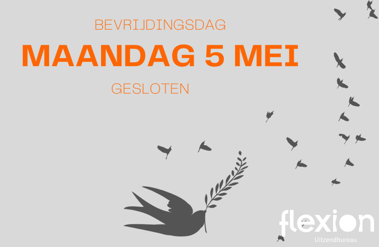  Let op: gewijzigde openingstijden rondom Bevrijdingsdag!